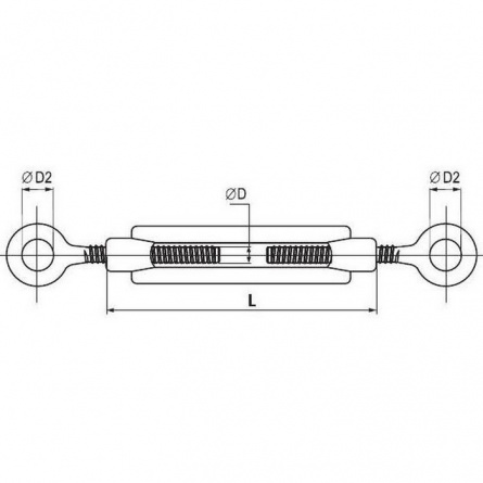 Талреп М10х125, кольцо-кольцо, оцинк фото 1