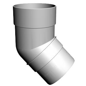 Колено 45° D=85 PREMIUM DOCKE (Пломбир) пвх фото 1