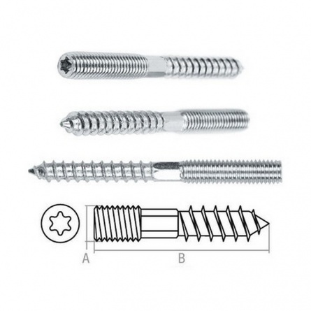 Шуруп-шпилька М8х160, цинк фото 1