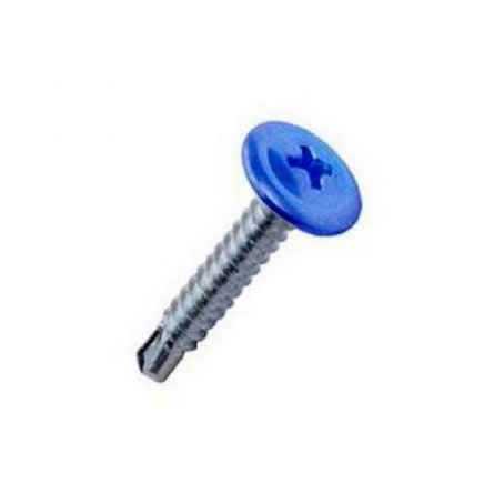 Саморез с прессшайб 4,2х16 со свер,RAL 5005 фото 1