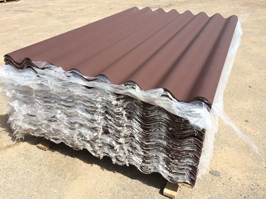 Шифер асбестоцементный коричневый восьмиволновой 1750*1130, толщиной 5,2 мм фото 1