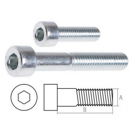 Винт с внутр шестигран М6х25, цинк фото 1