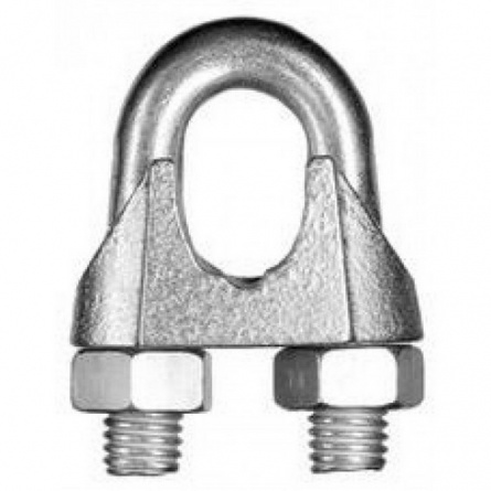 Зажим для стальных канатов №5, дв, оцинк фото 1