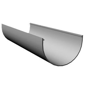 Желоб водосточный D=120 L=3000 PREMIUM DOCKE (Пломбир) пвх фото 1