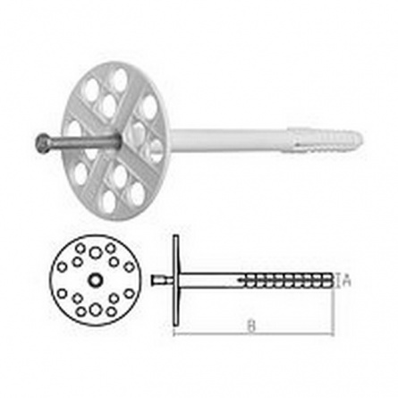 Дюбель для теплоизоляции 10х180 с металл. гвоздем фото 1