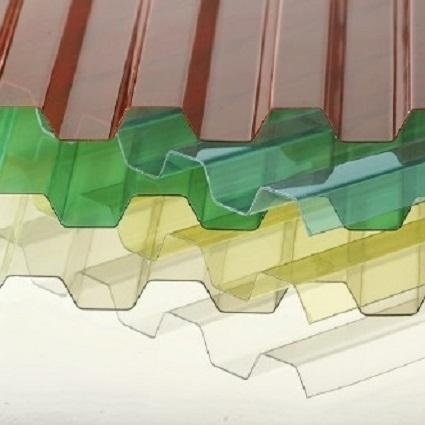 Шифер ECOLUX трапеция 70/18, ПВХ профилированный лист 3000*1095, цветной фото 1