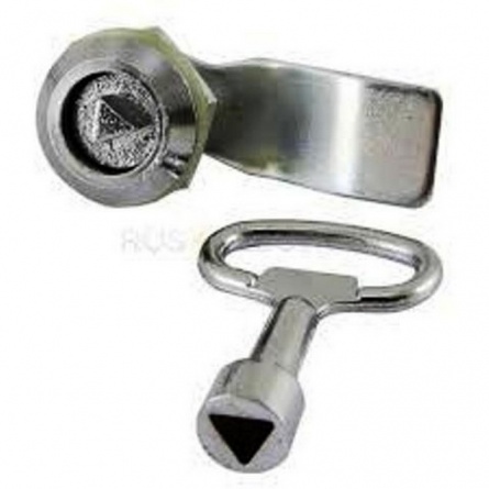 Замок для распределительного щитка (треугольный ключ) 9мм фото 1