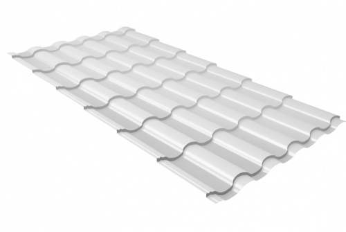 Металлочерепица Grand Line Kredo 0,5 Satin RAL 9003 (белый) фото 1