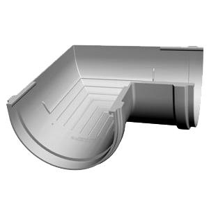 Элемент угловой 90° D=120 PREMIUM DOCKE (Пломбир) пвх фото 1